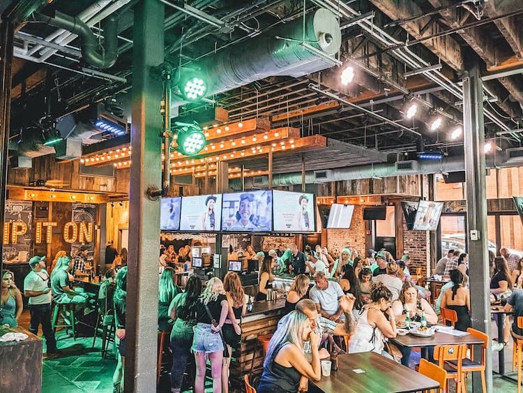 The main bar at Whiskey Row